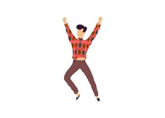 Vector isolated dancing man illustration. Dancing man - Vector