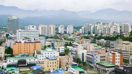 Fototapeta premium Sokcho/South Korea-23.05.2018:The photo of Sokcho town