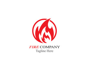 Fire Flame logo illustration vector design