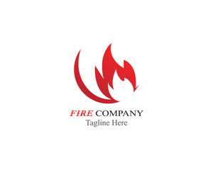 Fire Flame logo illustration vector design