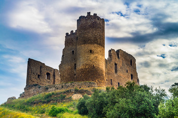 Fototapeta na wymiar Picturesque View of Mazzarino Medieval Castle, Caltanissetta, Sicily, Italy, Europe