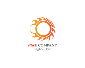 Fire Flame logo illustration vector design