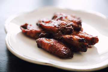 buffalo wings , Fried chicken with hot and spicy sauce