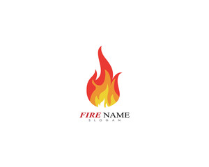 Fire flame logo template icon
