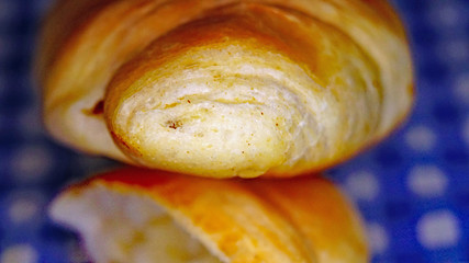 Macro de pan sobre mesa para fondos