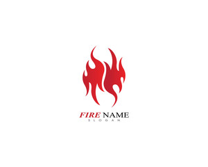 Fire flame logo template icon