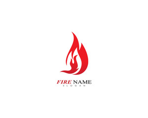 Fire flame logo template icon