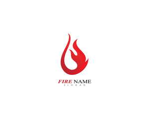 Fire flame logo template icon