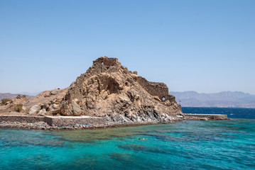 Salah El Din Castle on Farun Island in the Gulf of Aqaba