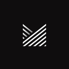 Elegant M monogram logo icon