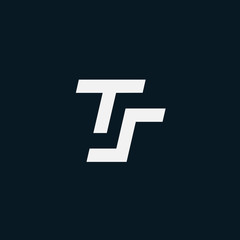 Simple modern TS monogram logo icon