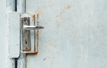 Lock and Door Handle on The Door