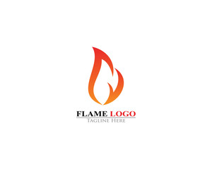 Fire Flame logo template icon design