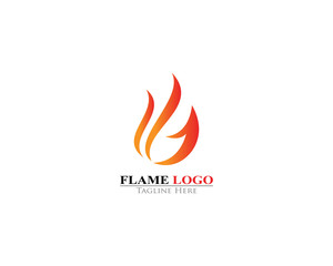 Fire Flame logo template icon design