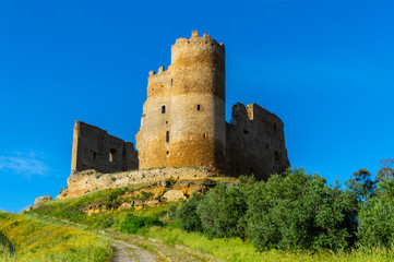 Fototapeta na wymiar View of Mazzarino Medieval Castle, Caltanissetta, Sicily, Italy, Europe