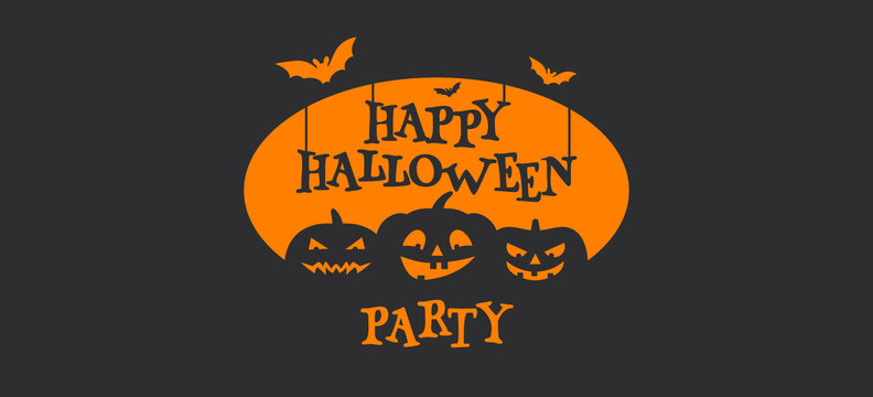 happy halloween party banner design