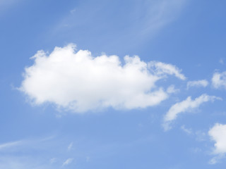White clouds and sky