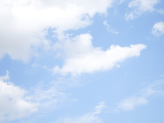 White clouds and sky