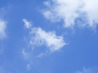 White clouds and sky