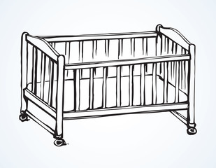 Cradle. Vector drawing