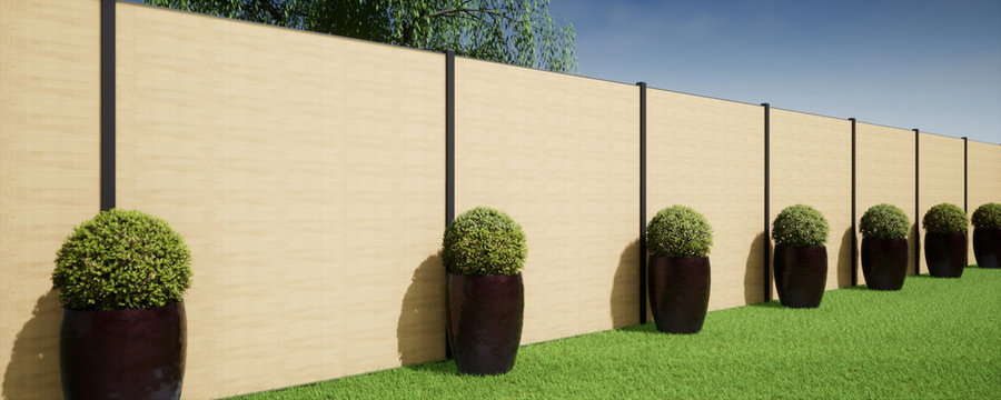 vue 3d palissade bois 1