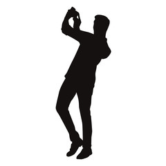 Man Taking Selfie Silhouette