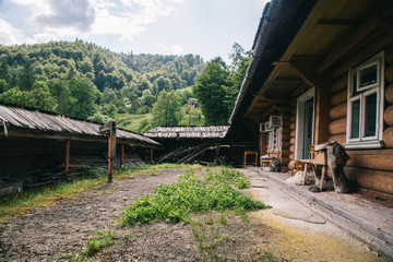 Old culture design in rhe wild Carpathian mountains