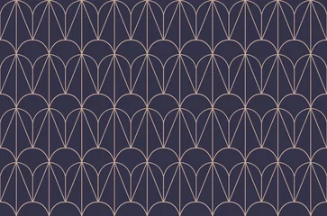 Foto op Plexiglas Art deco Klassiek art deco naadloos patroon. Geometrische stijlvolle sieraad. Vector antieke textuur.