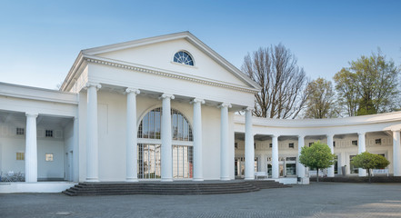 The pump room in the spa park of Bad Oeynhausen. Weser Hills, East Westphalia, North Rhine-Westphalia, Germany, Europe