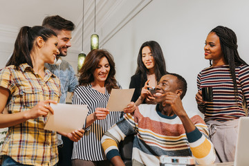 Multi-ethnic businesspeople at the office