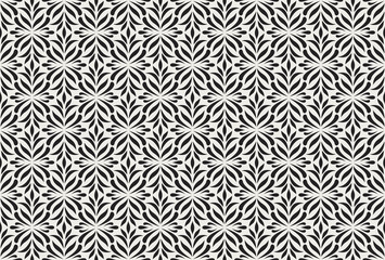 Elegant Damask Floral Vector Seamless Pattern. Decorative Flower Illustration. Abstract Art Deco Background.