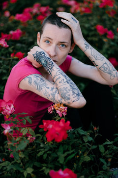 portrait of an androgynous woman