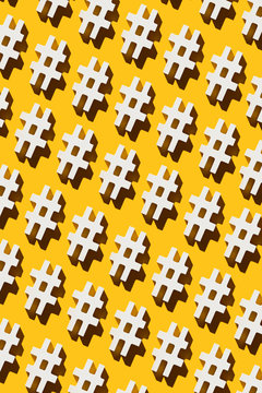 mosaic of hash symbols
