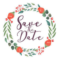Save the date invitation vector design