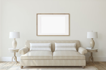 Living-room interior. 3d render.