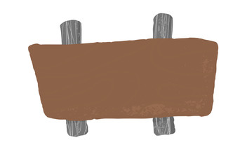 Wooden sign isolated. Vector illustration.