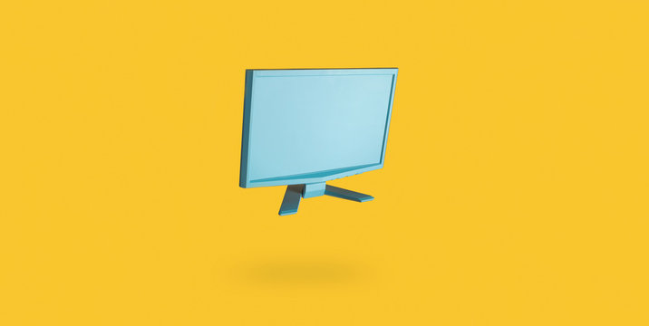 Blue tv/screen.