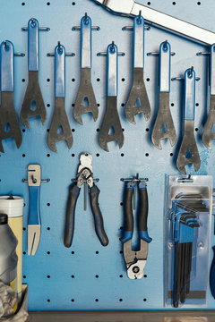 Toolkit In Bike Repair Shop