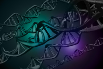 DNA Strands 3D Illustration