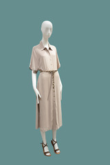 Full-length female mannequin.