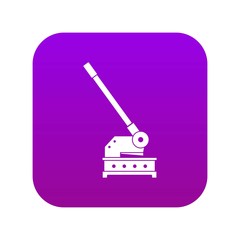 Cutting machine icon digital purple for any design isolated on white vector illustration