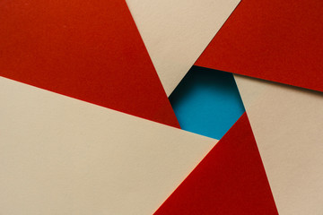 Abstract geometrical shapes forming aperture hexagon shape