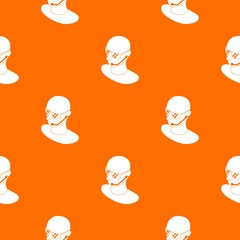 Security man pattern vector orange for any web design best