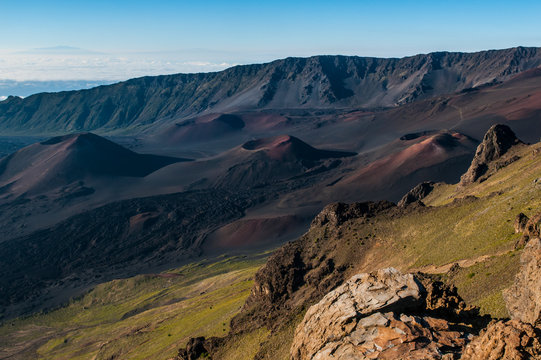 USA, Hawaii, Maui, Volcanic crater, Haleakala National Park