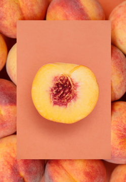 Half peach on paper