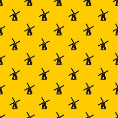 Ancient windmill pattern seamless vector repeat geometric yellow for any design