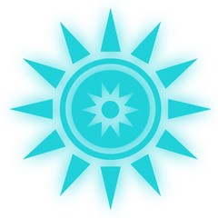 Star icon symbool. Glossy star shaped web stickers. Element style for chakra meditation