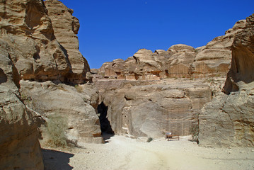 The Siq leading to the lost city of Petra in Jordan