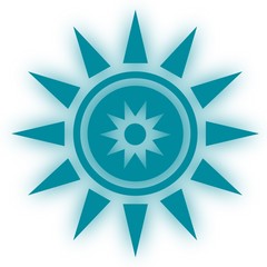 Star icon symbool. Glossy star shaped web stickers. Element style for chakra meditation