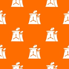 Nuclear power plant tower pattern vector orange for any web design best
